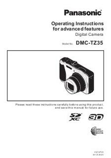 Panasonic Lumix TZ35 manual. Camera Instructions.